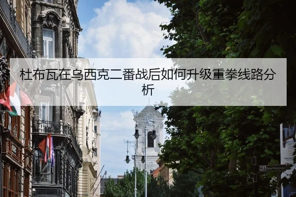 杜布瓦在乌西克二番战后如何升级重拳线路分析